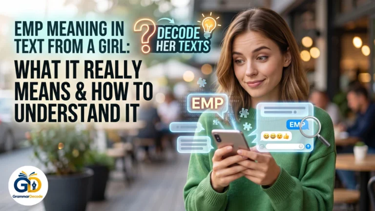 emp meaning in text from a girl