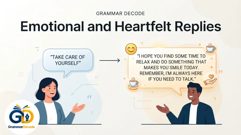 reply of take care of yourself