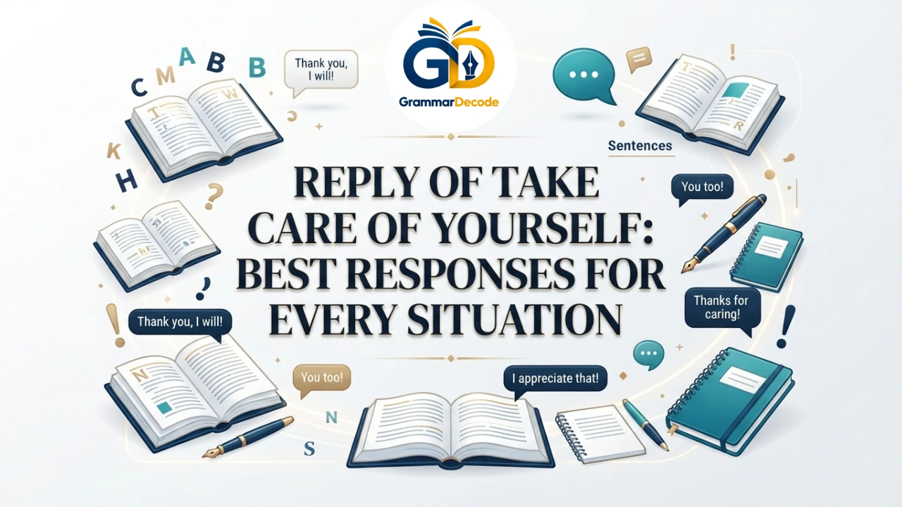 reply of take care of yourself